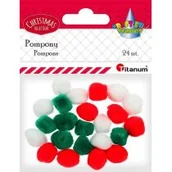 Zabawki kreatywne - Titanum Pompony akrylowe mix 24 szt. - miniaturka - grafika 1