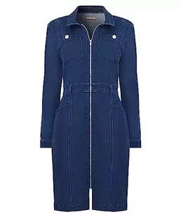 Joe Browns Damska sukienka dżinsowa z długim rękawem z długim rękawem, niebieska, 8, NIEBIESKI, 34 - Sukienki - miniaturka - grafika 1
