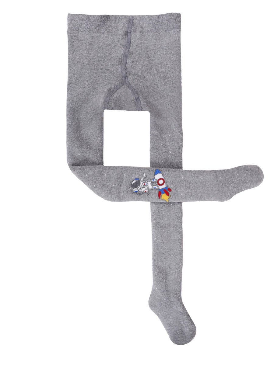 Rajstopy bawełniane chłopięce dziecięce frotte ciepłe szare 80-86 MYWAY