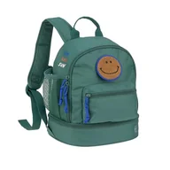 Plecaki szkolne i tornistry - LÄSSIG Plecak dziecięcy z pasem piersiowym, torba do przedszkola, 27 cm, 6,5 litra, 3 lata, mini plecak ciemnozielony, zielony, Nowoczesny - miniaturka - grafika 1