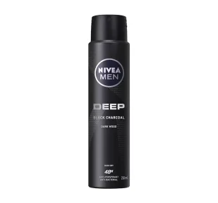 Nivea Men Deo Spray 250ML Deep Black Charcoal - Dezodoranty i antyperspiranty męskie - miniaturka - grafika 1