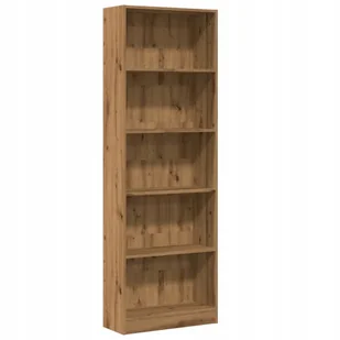 Regał, dąb artisian, 60x24x176 cm, materiał drewnopochodny - Regały - miniaturka - grafika 1