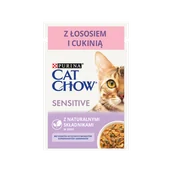 Mokra karma dla kotów - Purina Cat Chow CAT CHOW Sensitive Karma z łososiem i cukinią w sosie 85g 43523-uniw - miniaturka - grafika 1