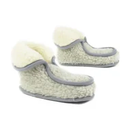 Kapcie męskie - Bambosze wełniane merynos Granny szare jasne rozm. 39-40 Wyroby rehabilitacyjne Ocieplacz pozabiegowy - miniaturka - grafika 1