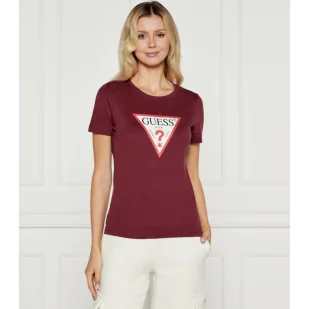 GUESS T-shirt Regular Fit - Koszulki i topy damskie - miniaturka - grafika 1