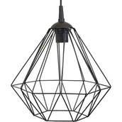 Lampy sufitowe - HowHomely Lampa wisząca HowHomely Lampa geometryczna Diamond czarna 25 cm metalowa 10-1566C - miniaturka - grafika 1