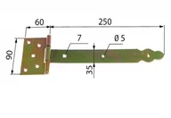 Zawiasy, okucia i inne akcesoria - Zawiasa altanowa mała 250 ocynk - miniaturka - grafika 1