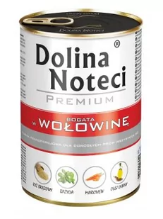 Dolina Noteci Puszka PREMIUM Dorosłe z wołowiną 400g - Mokra karma dla psów - miniaturka - grafika 2