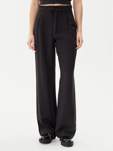 Calvin Klein Jeans Spodnie materiałowe J20J225339 Czarny Straight Fit - Spodnie sportowe damskie - miniaturka - grafika 1