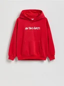 Bluzy dla chłopców - Reserved - Świąteczna bluza z kapturem - czerwony - miniaturka - grafika 1