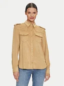 Koszule damskie - Guess Koszula Margot W4YH0C WG6T0 Brązowy Slim Fit - miniaturka - grafika 1