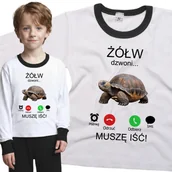 Piżamy dla dziewczynek - Piżama dziecięca Muszę Iść Żółw Dzwoni Żółwik Żółwie 98/104 - VoloDonum - miniaturka - grafika 1