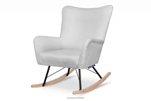 Fotel bujany baranek jasny szary ADDUCTI Konsimo - Taborety i hokery - miniaturka - grafika 1
