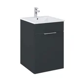 Szafki łazienkowe - Zestaw szafka łazienkowa z umywalką Qubo ciemnoszara 58 cm Elita - miniaturka - grafika 1