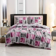 Pościel - Cotton World Pościel bawełniana 220x200 3cz QM2730 abstrakcje - miniaturka - grafika 1