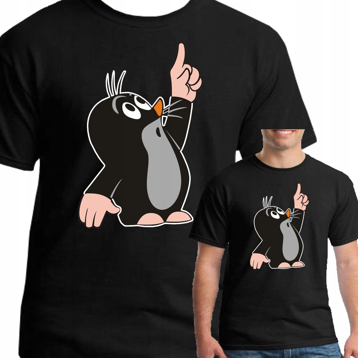 KOSZULKA KRECIK RUMCAJS SĄSIEDZI S 0448 CZARNA