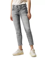 Spodnie damskie - Street One Damskie spodnie jeansowe Slim, Szare pranie losowe, 31W / 28L - miniaturka - grafika 1