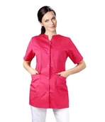 Odzież medyczna - Żakiet medyczny, kosmetyczny damski kolor amarant dekolt serek na zatrzaski 54 - miniaturka - grafika 1