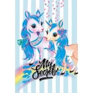 Szkolne artykuły papiernicze - Pamiętnik 135x197/48K kratka  brokat Jednorożce - miniaturka - grafika 1