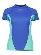 Koszulki sportowe damskie - Mizuno Koszulka funkcyjna "Virtual Body G1" w kolorze niebiesko-turkusowym - miniaturka - grafika 1