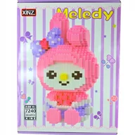 Klocki - KLOCKI KONSTRUKCYJNE KUROMI DUŻA FIGURKA MELODY 3834 ELEMENTY ZESTAW XXL - miniaturka - grafika 1