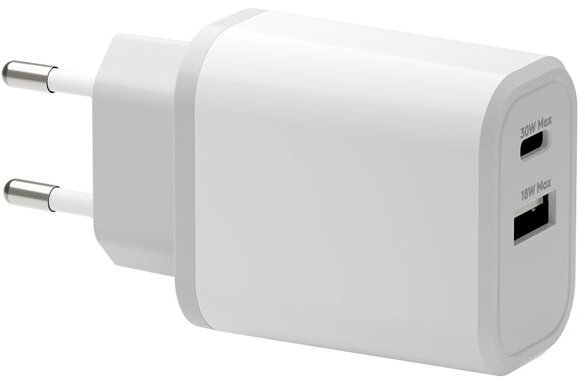Ładowarka dbramante re-charge Zasilacz 30 Watt 2 Wyjścia 24 pin USB-C, USB Typ A biały Europa CH18EUWH4355
