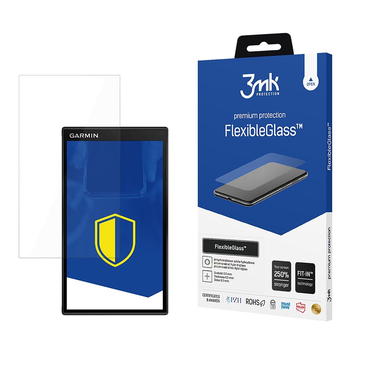 Nietłukące szkło hybrydowe na ekran Garmin DriveSmart 66 3mk FlexibleGlass