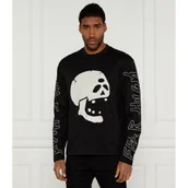 Koszulki męskie - HUGO Longsleeve Dirabbilon_solid | Loose fit - miniaturka - grafika 1