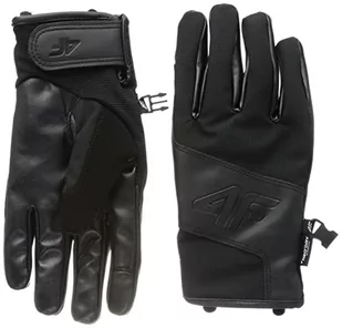 4F Męskie rękawiczki SKI Gloves REM004 dżinsy, DEEP Black, L, Deep Black, L - Rękawiczki - miniaturka - grafika 1