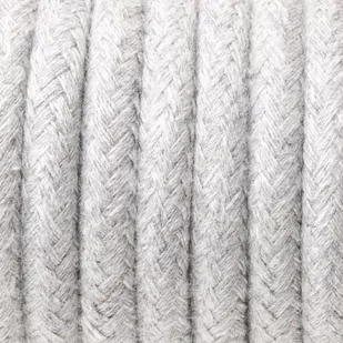 Jasnoszary kabel w oplocie bawełnianym B02 srebrzysta skała trzyżyłowy 3x1 Kolorowe Kable - Przewody elektryczne - miniaturka - grafika 1
