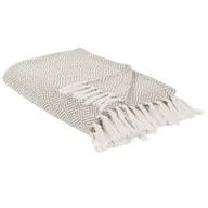 Narzuty - Narzuta na łóżko TOUTLI Bawełna 220 x 240 cm Beżowoszary B502496 - miniaturka - grafika 1