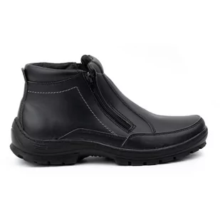 Buty męskie sztyblety zimowe 990CU Czarne - KOMODO - Półbuty męskie - miniaturka - grafika 1