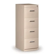 Szafy biurowe - B2B Partner Drewniana szafa kartotekowa, 4 szuflady, brzoza kart 4x4 briza - miniaturka - grafika 1