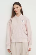 Kurtki damskie - Calvin Klein Jeans kurtka bomber damski kolor różowy przejściowa - miniaturka - grafika 1