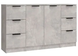 Loftowa komoda z szufladami i półką w kolorze beton N8-L12 - Komody - miniaturka - grafika 1