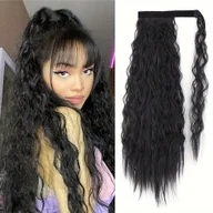 Pozostałe akcesoria fryzjerskie - TEMU 22" - 34" Luksusowe Falowane Przedłużenia do Włosów Kukurydzianych - Natychmiast Zwiększają Objętość i , Syntetyczne Lokówki dla Kobiet, - miniaturka - grafika 1