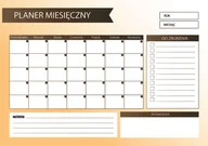 Tablice i flipcharty - Miesięczny planer magnetyczny 30x42 cm z markerem pomarańczowo brązowy - miniaturka - grafika 1