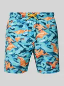 Kąpielówki męskie - Spodenki kąpielowe z elastycznym pasem i tunelem - miniaturka - grafika 1