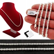 Łańcuszki - Łańcuszek Splot Królewski Diamentowany Próba 925 - miniaturka - grafika 1