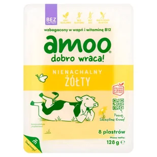 Amoo Roślinne plastry nienachalny żółty 128 g - Zdrowa żywność - miniaturka - grafika 1