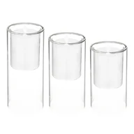 Świece - Świece Elektryczne Led W Szklanych Stojakach, 3 Sztuki - miniaturka - grafika 1