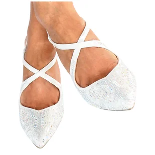 Błyszczące szpilki bez pięty - MENBUR 23446 SREBRE - Czółenka - miniaturka - grafika 15