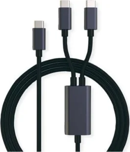 Kabel USB Roline USB-C - 2x USB-C 1.85 m Czarny 11.02.8308 - Kable USB - miniaturka - grafika 1