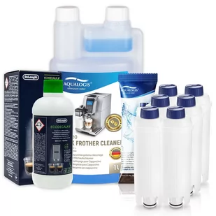 Zestaw Delonghi Aqualogis AL-S002 6szt, Odkamieniacz EcoDecalk 500ml, Latteo 1000ml - Akcesoria i części do ekspresów do kawy - miniaturka - grafika 1