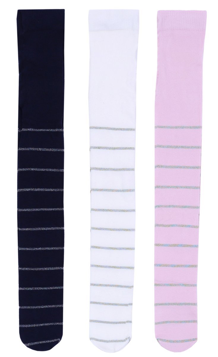 3 x Rajstopy w poziome paski 2-3 lata 98cm