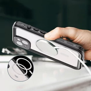 Etui Wodoodporne Alogy IP68 Case z przezroczystym tyłem Pancerna obudowa 360 do MagSafe do Apple iPhone 14 - Etui i futerały do telefonów - miniaturka - grafika 7