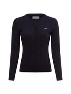 Swetry damskie - Gant Kardigan damski Kobiety niebieski wzorzysty, S - miniaturka - grafika 1