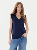 Bluzki damskie - Guess Bluzka W5YP52 KCYW2 Granatowy Regular Fit - miniaturka - grafika 1