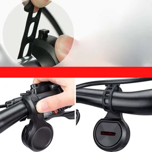 Dzwonek elektryczny 2w1 alarm rowerowy Alogy Waterproof Electric Bell na rower wodoodporny czarny - Akcesoria do smartwatchy - miniaturka - grafika 9