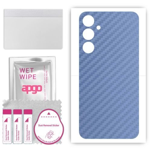 folia naklejka skórka strukturalna na TYŁ do Samsung Galaxy A05s - Carbon Granatowy - apgo SKINS